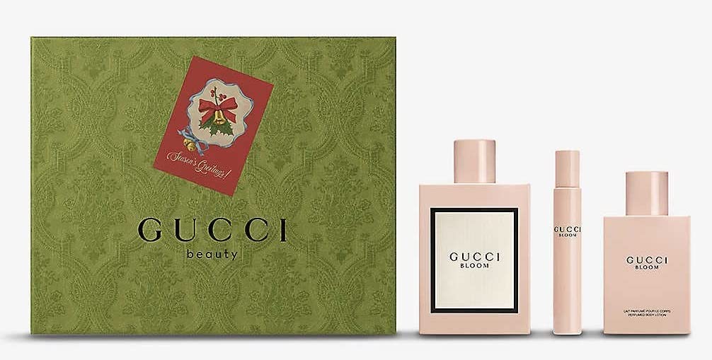 Gucci Bloom for Women 3 Piece Set Includes: 3.3 oz Eau de Parfum Spray + 3.3 oz Body LOTION + 0.25 o