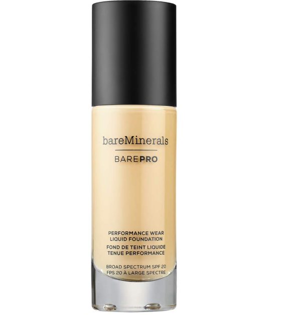 bareMinerals barePro Performance Wear Liquid Foundation SPF 20, golden nude 13, 1 Fl Oz