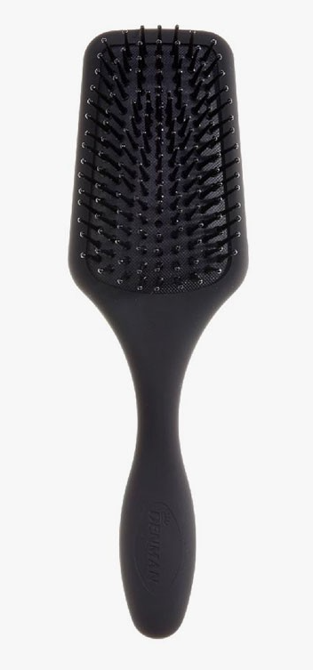 ''Denman (Black) Mini Paddle Cushion HAIR Brush for Blow Drying, Detangling & On the Go Travel - Comf