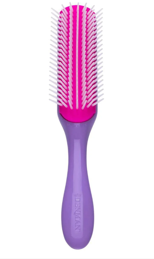 ''Denman Curly HAIR Brush D3 (African Violet) 7 Row Styling Brush for Detangling, Separating, Shaping