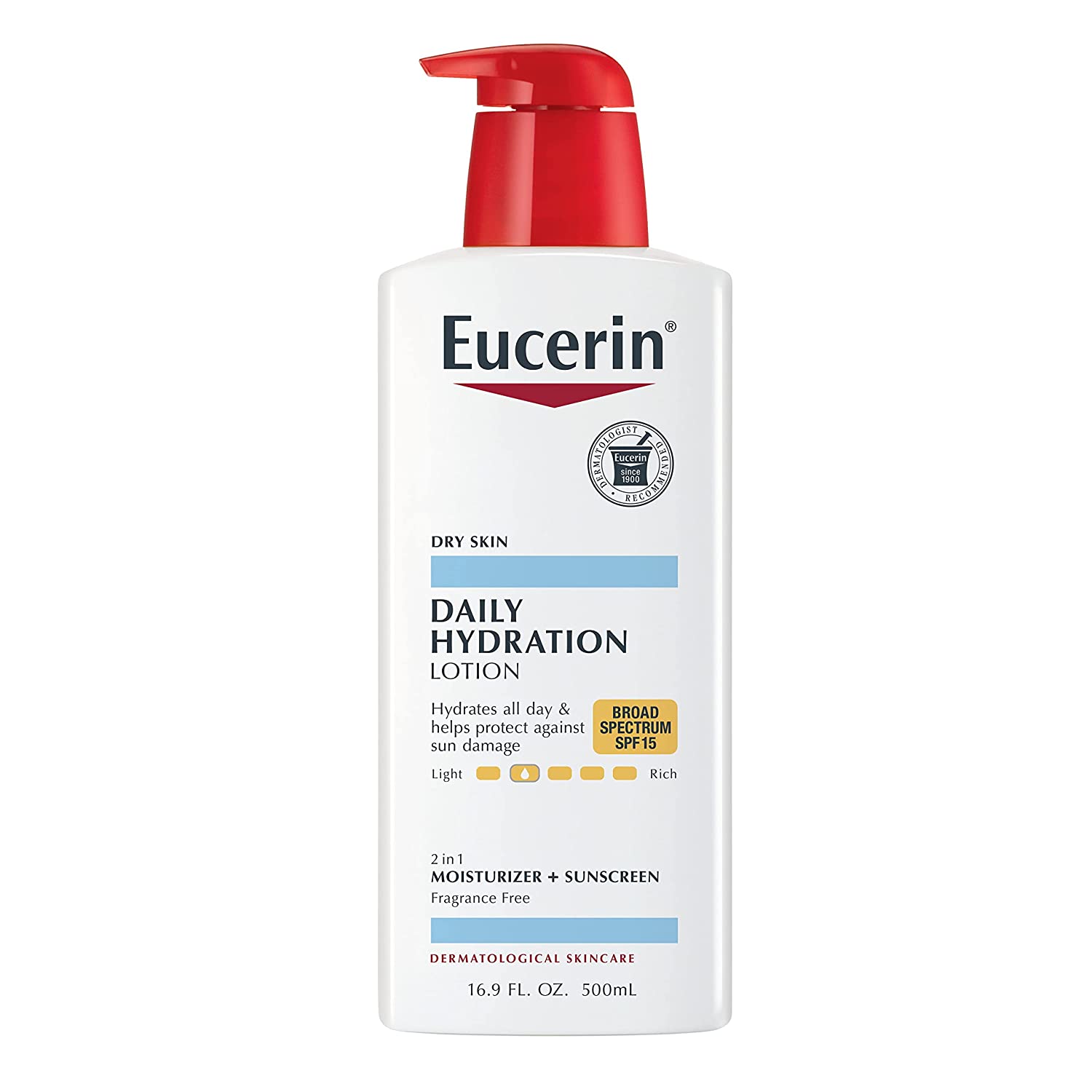 Eucerin Daily Hydration Moisturizer & Sunscreen LOTION SPF 15 16.9 oz