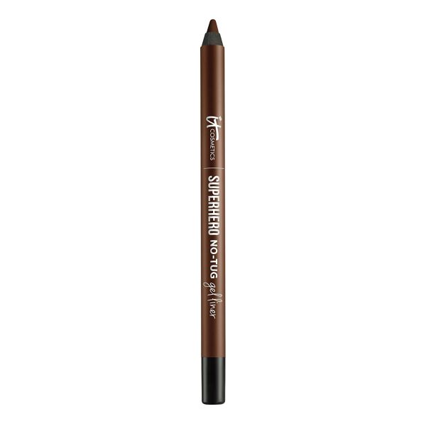 IT Cosmetics Superhero No-Tug Gel Eyeliner, Brilliant Brown (Soft Natural Brown) Waterproof, Blendable Formula - Sharpenable Pencil - 0.042 oz