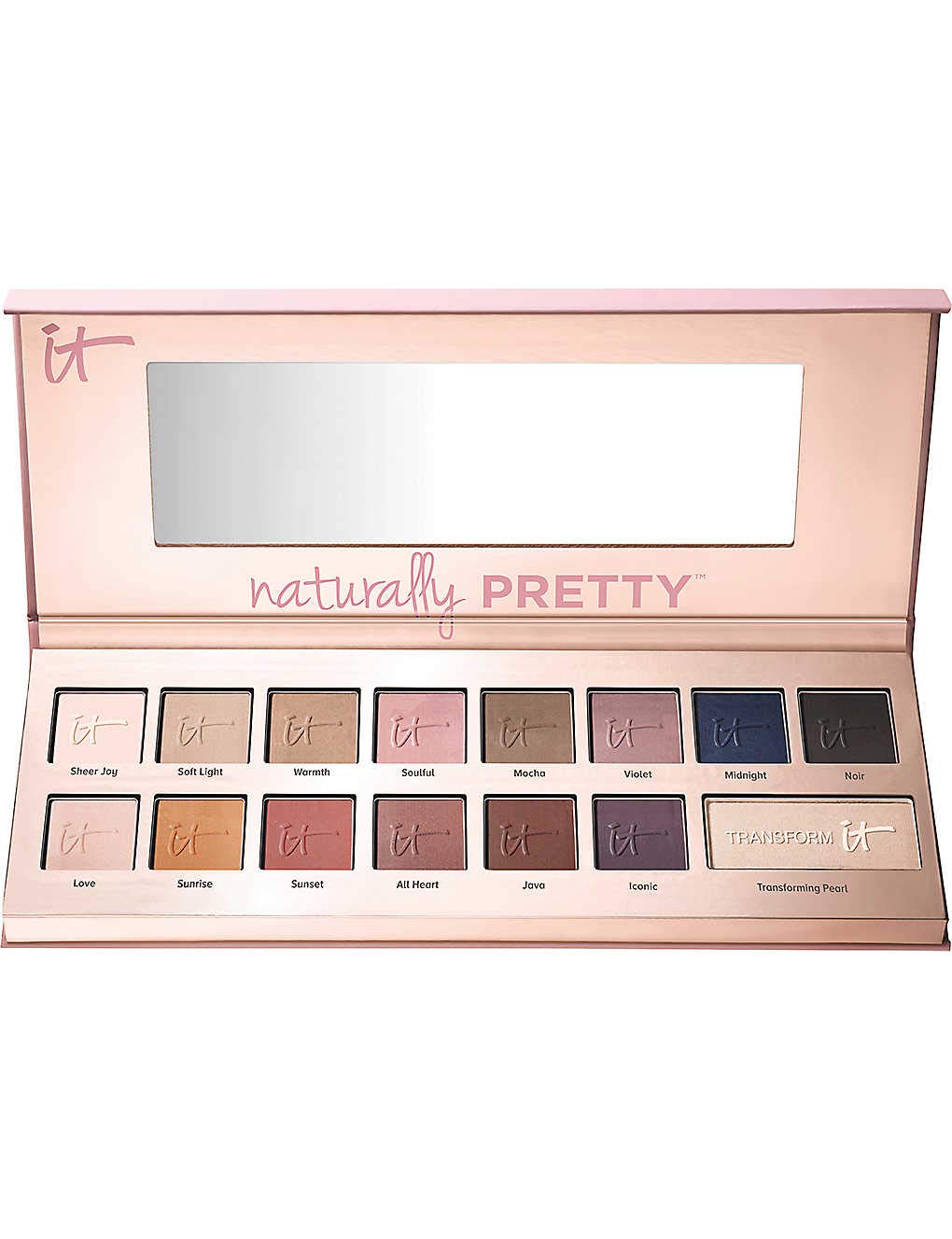 iT COSMETICS Naturally Pretty Matte Luxe Transforming Eyeshadow Palette 14 Shades Plus Transforming 
