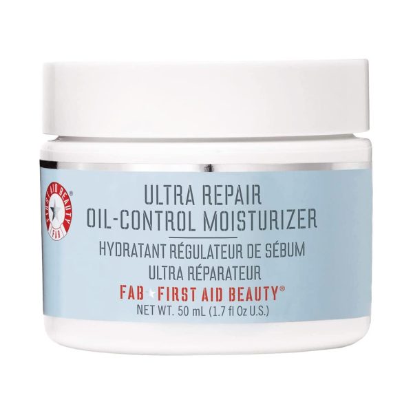 First Aid Beauty Ultra Repair Oil Control Moisturizer – Oil-Free, Lightweight Mattifying Cream – 1.7 oz.