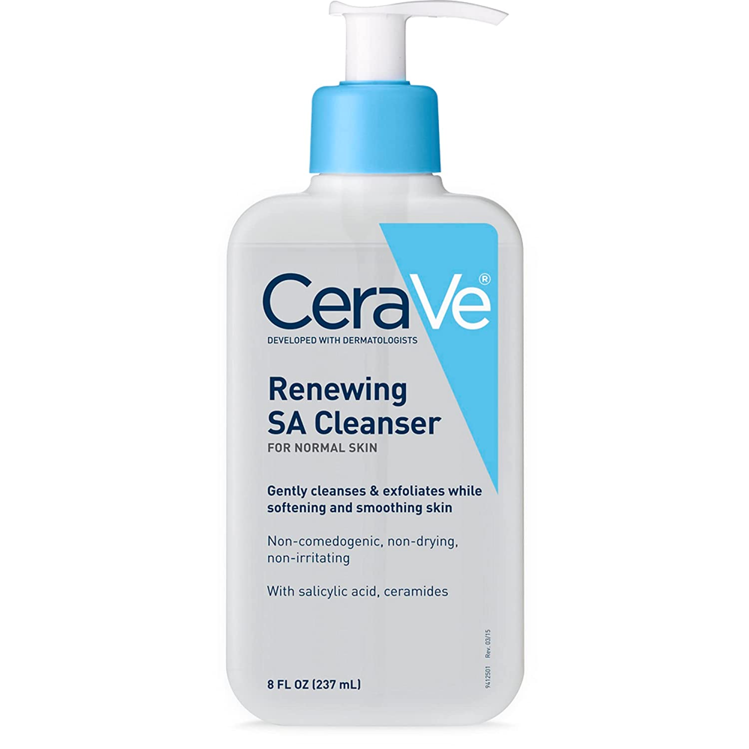 ''CeraVe SA Cleanser | Salicylic Acid Cleanser with Hyaluronic Acid, Niacinamide & Ceramides| BHA