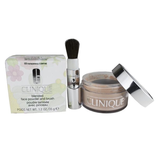 Clinique Blended Face Powder And Brush - # 03 Transparency 3 (mf/m)- All Skin Types By Clinique For Women - 1 1 oz