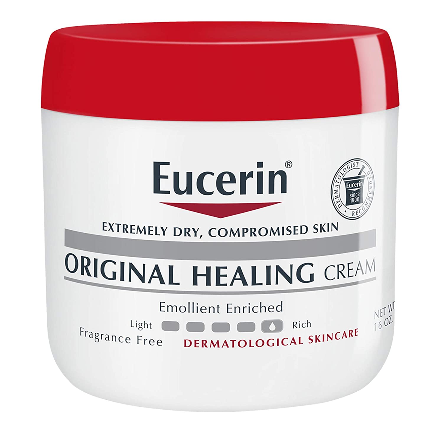 ''Eucerin Original Healing Cream - Fragrance Free, Rich LOTION for Extremely Dry Skin - 16 oz. Jar''