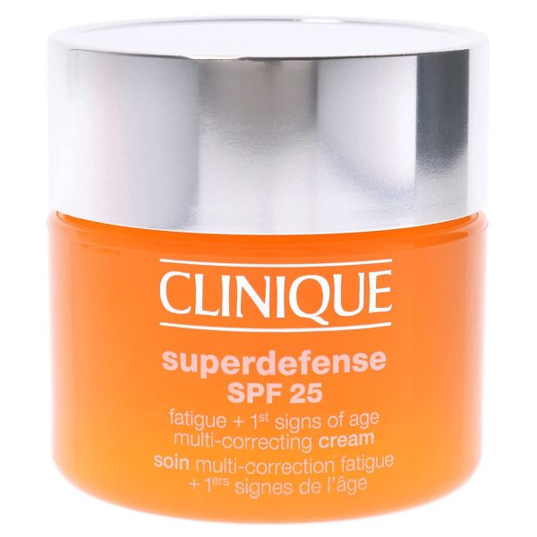 Clinique Superdefense SPF 25 Fatigue + 1st Signs Of Age Multi-Correcting Cream (For Combination Oily to Oily Skin), 1.7 Ounce