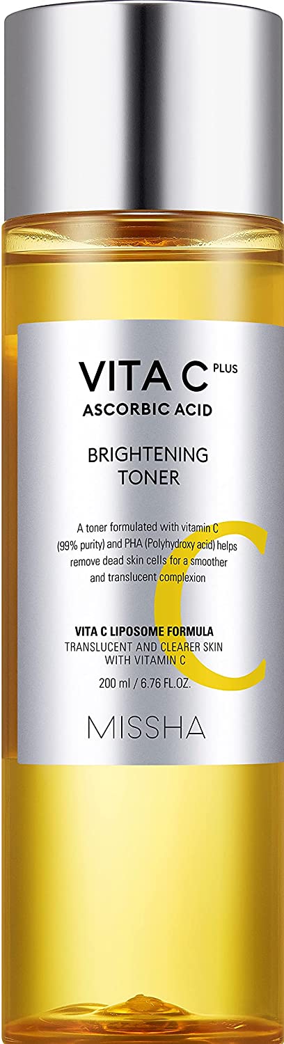 MISSHA Vita C Plus Facial Toner with high adherence 25% VITAMIN C liposome formula 200ml