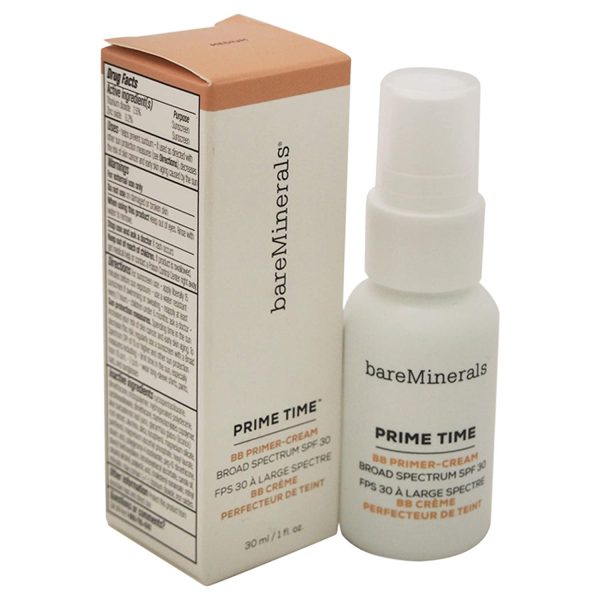 bareMinerals Prime Time BB Primer Cream SPF 30 Fluid Ounce, Medium, 1 Fl Oz