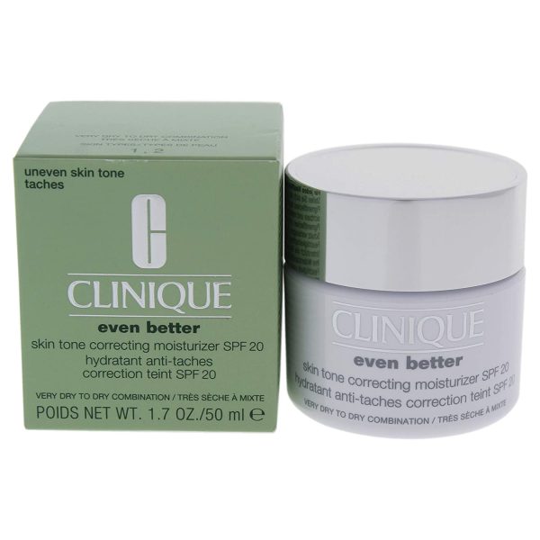 Clinique SPF 20 Even Better Skin Tone Correcting Moisturizer Very Dry to Dry for Unisex, 1.7 Ounce