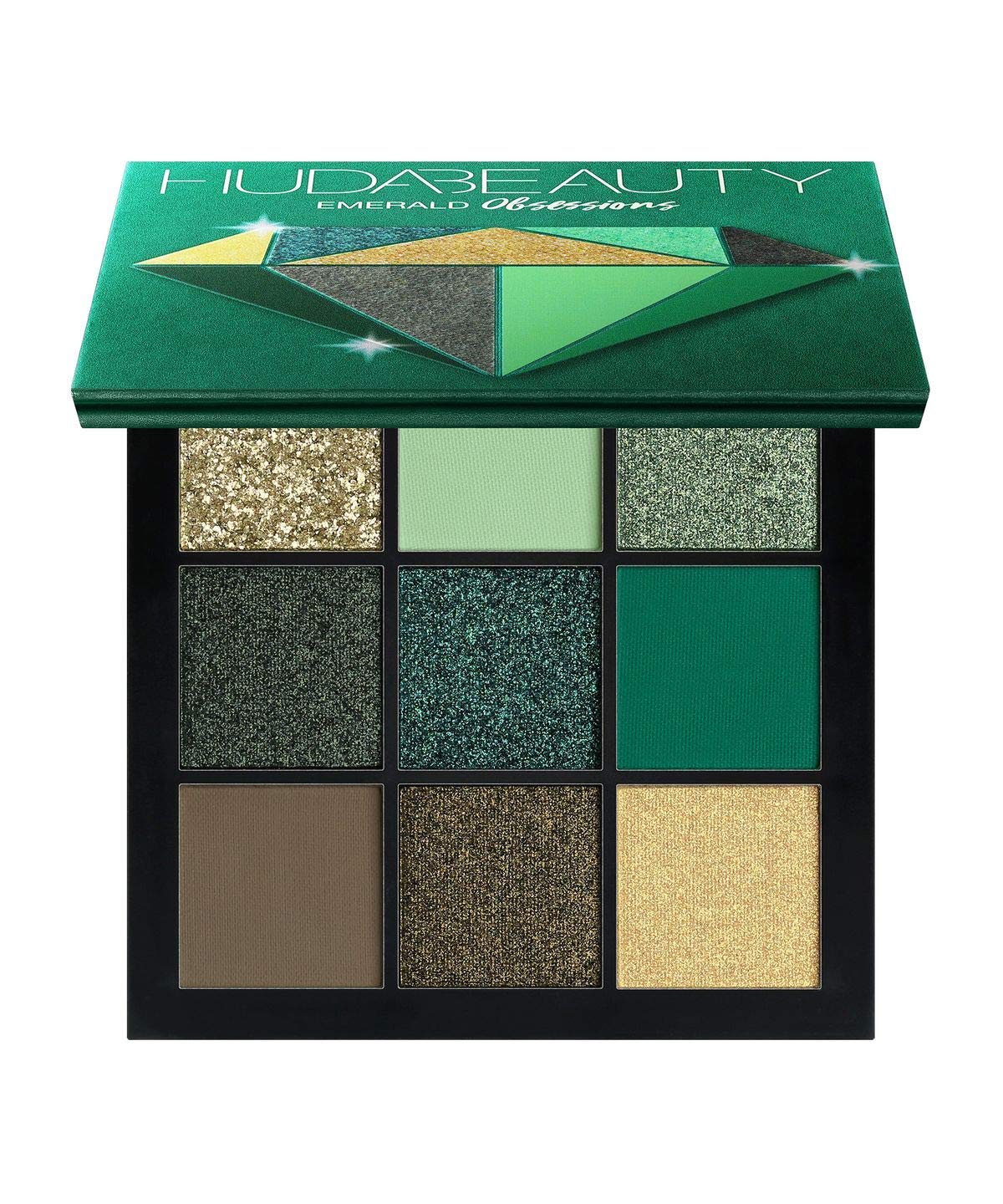 Exclusive New HUDA BEAUTY Obsessions EYESHADOW Palette (Emerald)