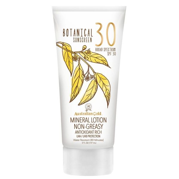Australian Gold Botanical Sunscreen Mineral Lotion, SPF 30, 5 Ounce | Broad Spectrum | Water Resistant x 200