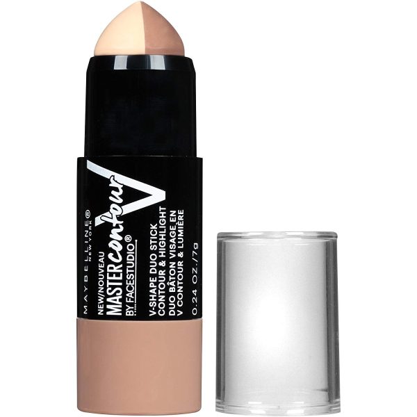 Maybelline Makeup Facestudio Master Contour V-Shape Duo Stick, Light Shade Contour Stick, 0.24 oz x 144