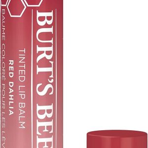 Burt's Bees 100% Natural Tinted Lip Balm, Red Dahlia with Shea Butter & Botanical Waxes – 1 Tube