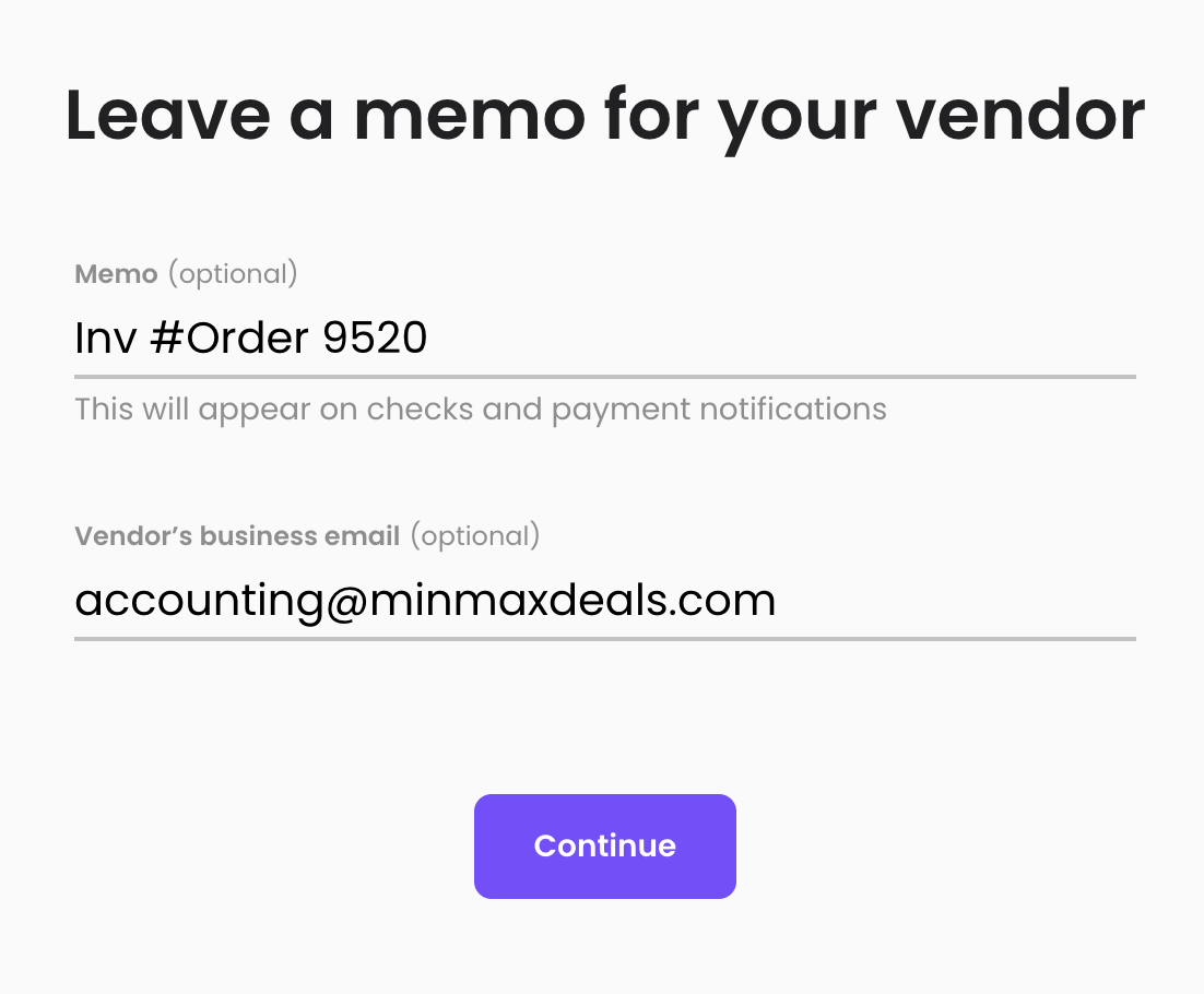 Melio Payment Instruction