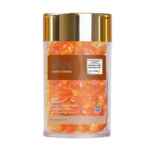 Ellips Hair Vitamins No Need to Rinse – with Argan Macadamia Avocado Oils – Vitamins A C E Pro Vitamin B5 – Best Hair Oil Conditioner for All Hair 50 Capsules (Orange)