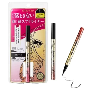 Heroine Make by KISSME Prime Liquid Waterproof Eyeliner 01 Jet Black 0.4mL/0.01 Fl Oz