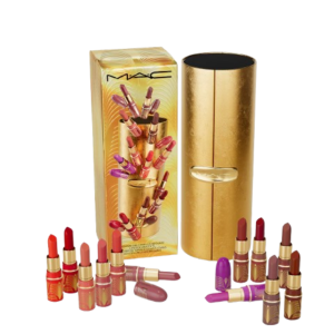 MAC Golden Girls Mini Lustreglass Lipstick Vault, 12 Piece Set
