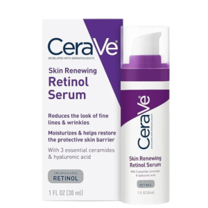 CeraVe Anti Aging Retinol Serum For Face, Encapsulated Retinol With Hyaluronic Acid, Niacinamide & Ceramides, Smooths Wrinkles & Fine Lines, Gentle Skin Brightening Serum, Fragrance Free, 1 Oz