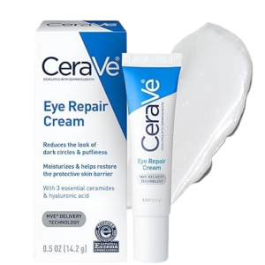 CeraVe Eye Repair Cream, Under Eye Cream For Puffiness And Bags Under Eyes, Hyaluronic Acid + Niacinamide + Marine Botanical Complex, Oil Free & Opthalmologist Tested